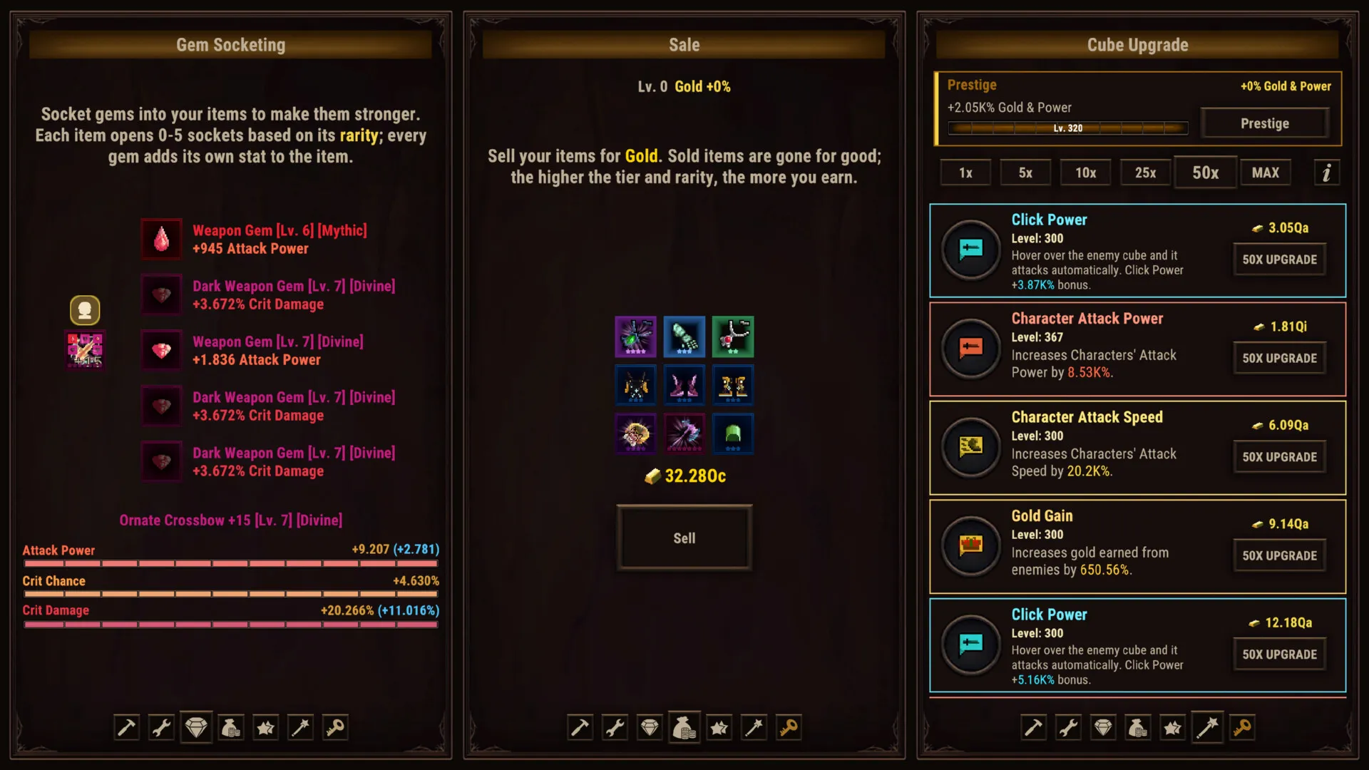 Task Bar Cube Upgrades: Stats, Costs & Progression